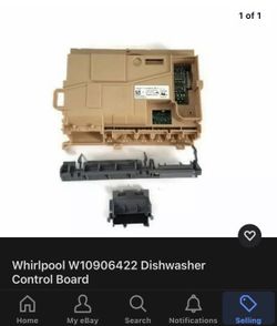 Whirlpool Dishwasher Control Panel