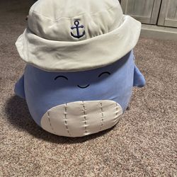 Squishmallow Samir Plush Toy with Sailor Hat