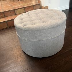 Grey ottoman 