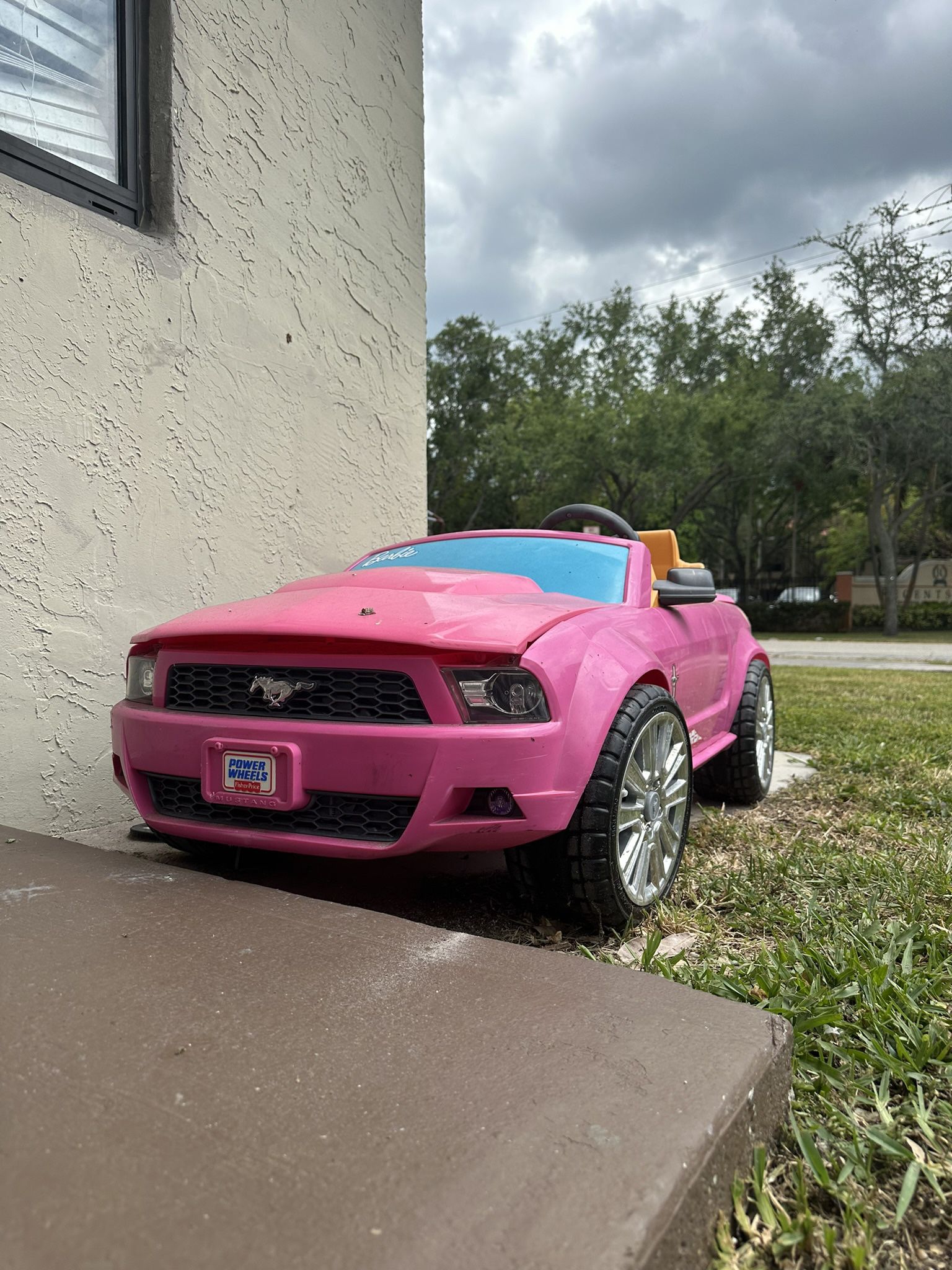 Barbie Mustang Power Wheels Kids Car