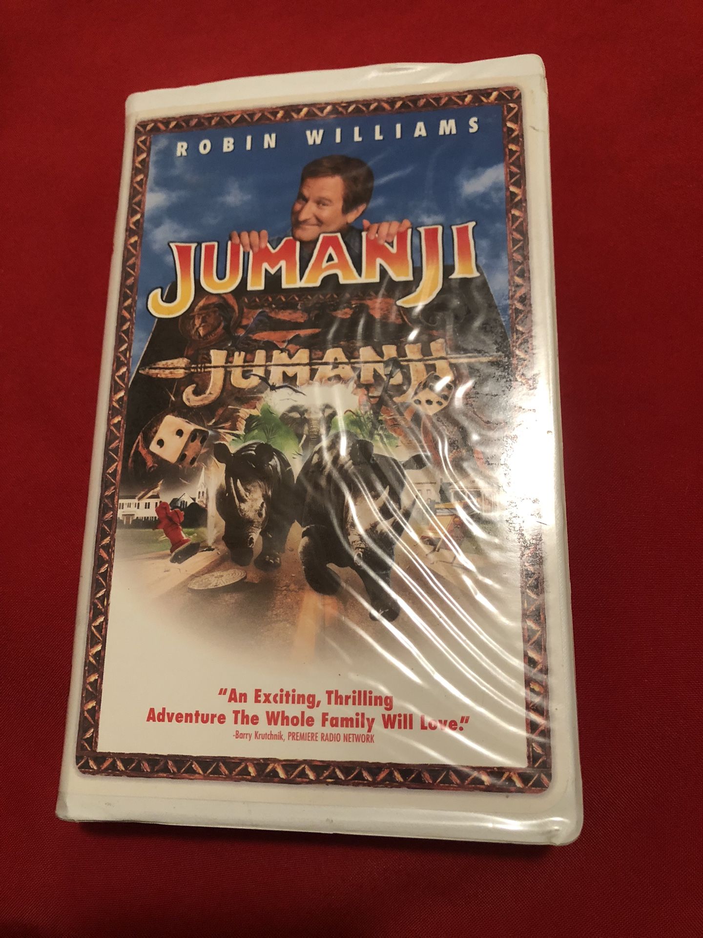Jumanji VHS 1996 Robin Williams Clamshell Good Vintage Condition