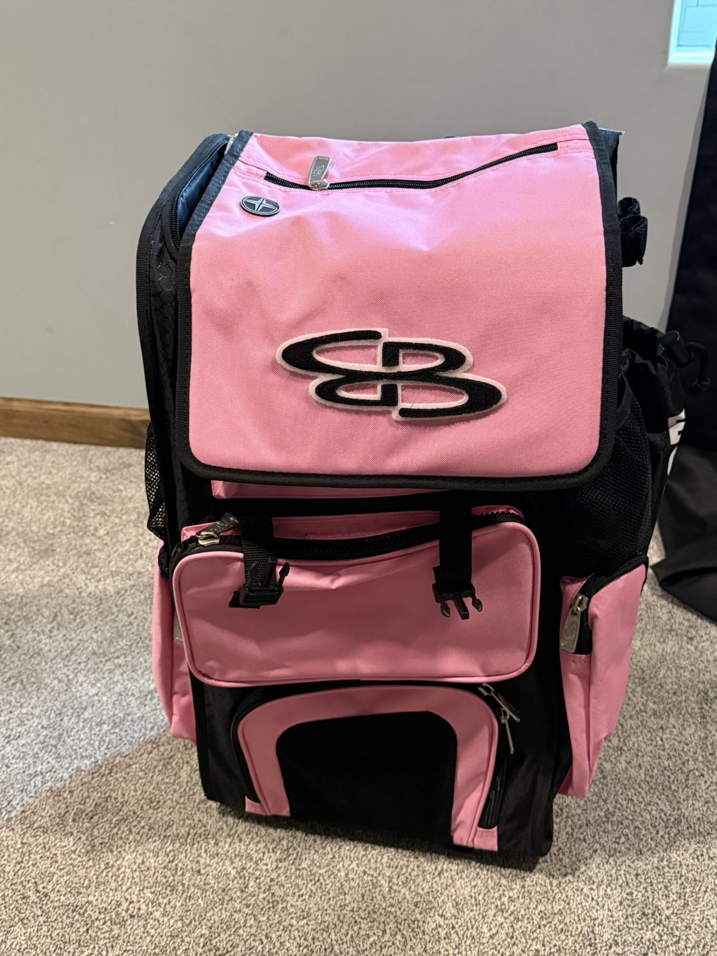 Pink Rolling Boombah Bag 