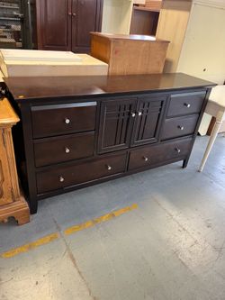 Dark brown buffet cabinet (in store)