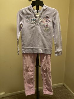 Size 6X Velvet Pants And Matching Hoodie Shirt 