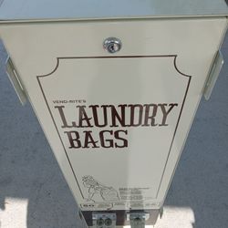 Commercial Laundry Bag Vending Machine For Laundromat , With Keys, New But No Box, Some Scratches From Storage Not Sure If Outside Lock Bars Included