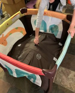Extra large square pack and play