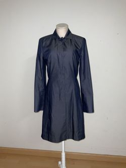 BCBG MaxAzria Blue Trench Coat Sz 6
