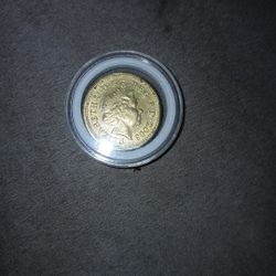 A 2003 Canadian Quarter With The Missing Part Of The Nose If You Look And