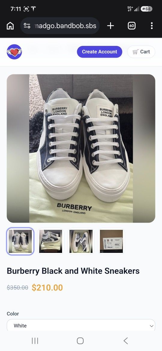 Burberry Tennis shoes original