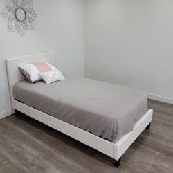 Brand New Twin Bed Frame with Mattress / Cama Twin con Colchón Nuevo a Estrenar … Fast 🚚