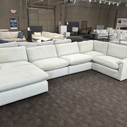 Big Light Grey Feather Cloud Sectional