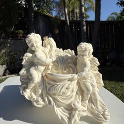 6” Cherub Angels Holy Water Holder Hanging Home Decor 