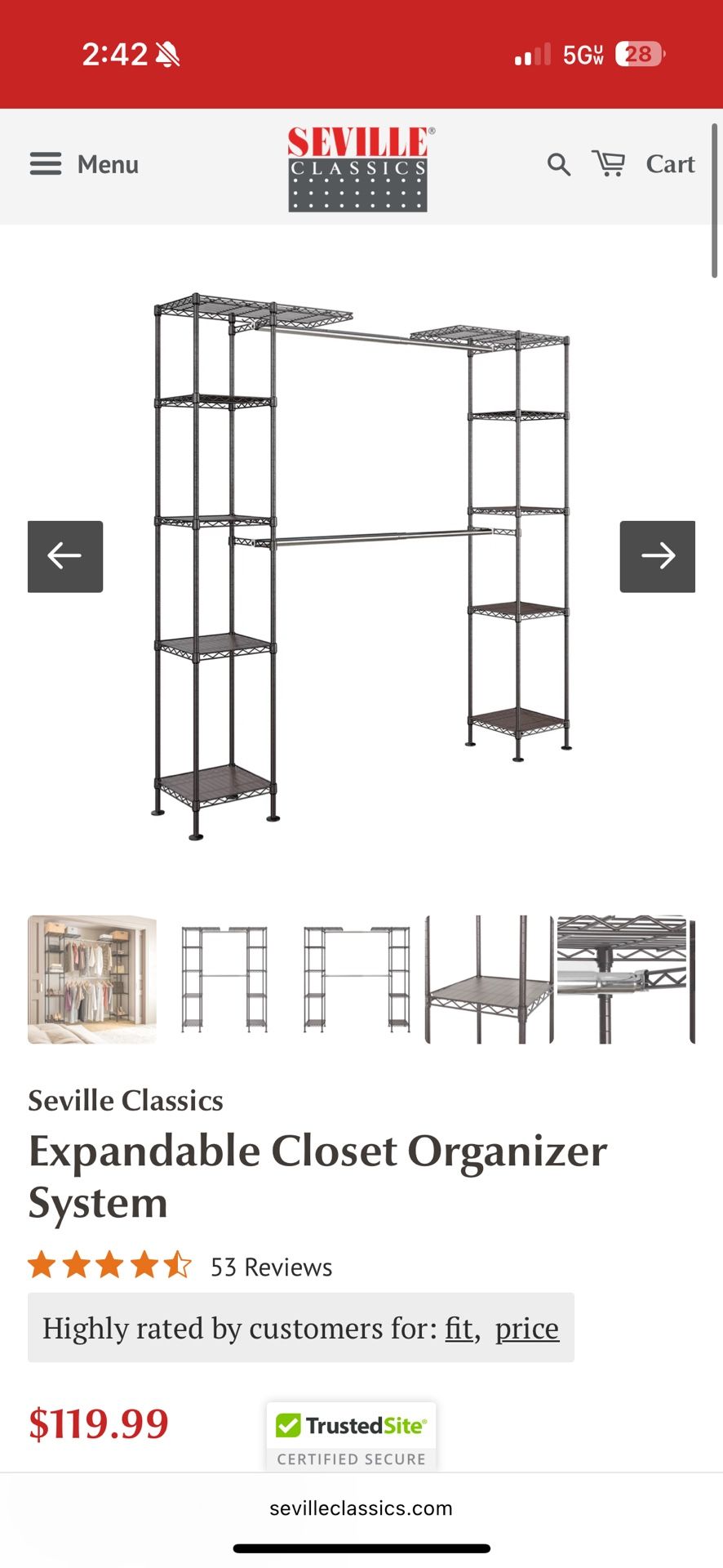 Expandable Closet Organizer
