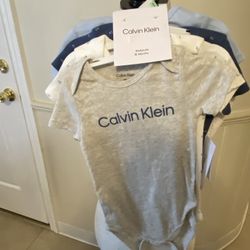 NWT Calvin Klein Four Bodysuits Size 18 Months 