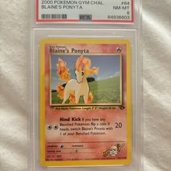 PSA 8 Blaine’s Ponyta 64/132 From Gym Challenge Set