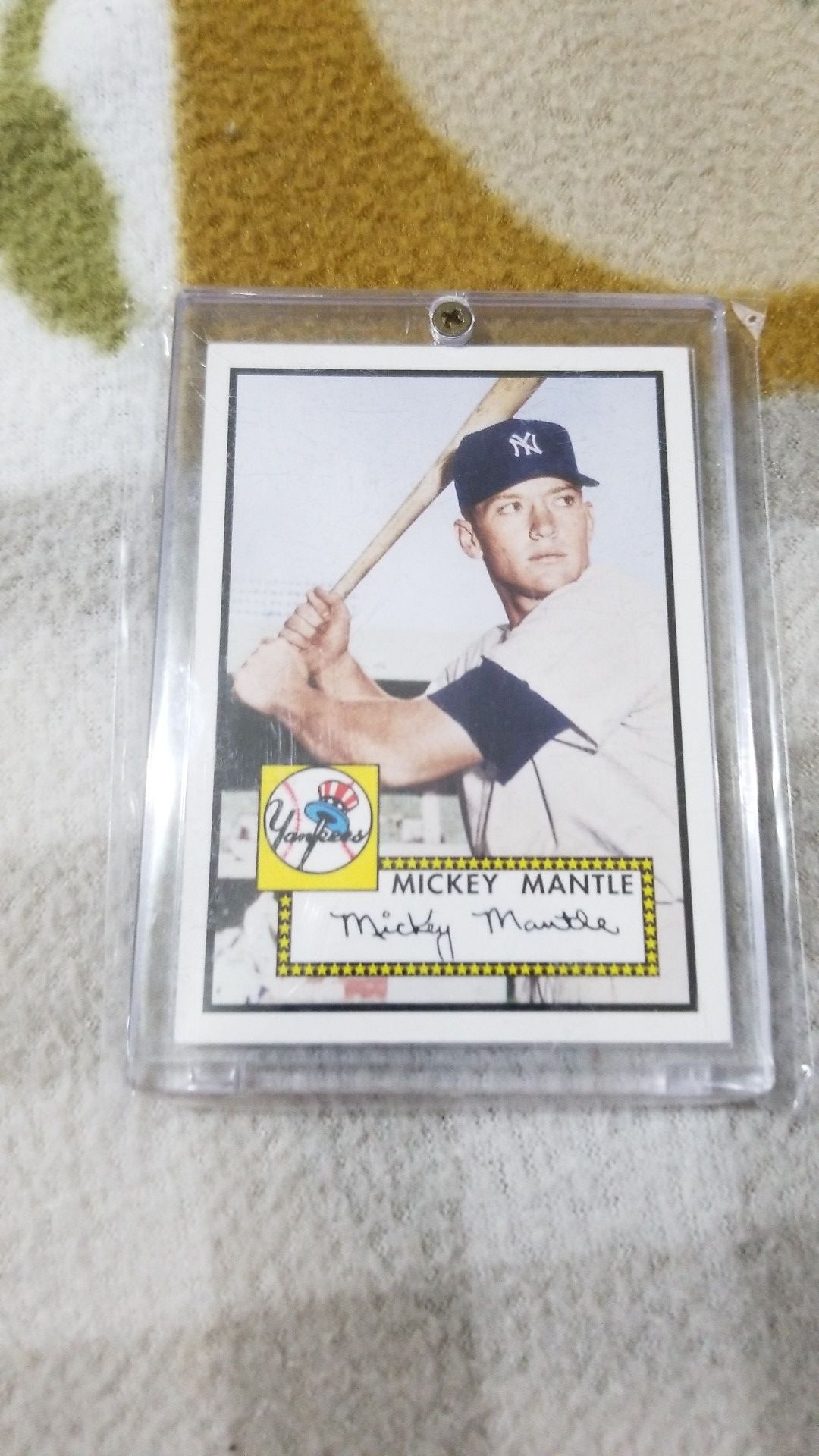 Baseball card- 311 Mickey mantle rookie of the week