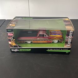 1965 Chevrolet El Camino Lowrider Candy Red Metallic with Graphics Lowriders Series