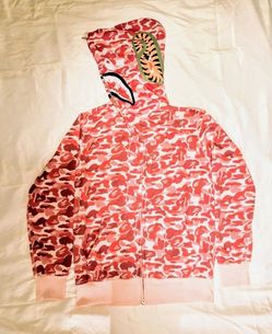 BAPE Color Camo Shark Full Zip Hoodie (Pink) 1/1