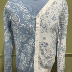 Lavane Sweater Cardigan Button Front Sky Blue