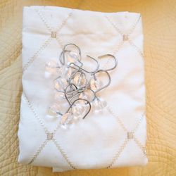 Shower Curtain, Liner & Hooks