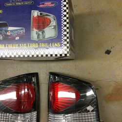 New 1994-2000 Chevy S10 Carbon Euro Tail Lamps