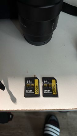 2x Lexar 64GB V90 SD Cards – Professional Speed
