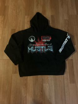A black hustle hoodie