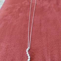 Beauty & Health STERLING SILVER .925 NECKLACE With Crystals Stones.very Nice