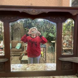 Antique Solid Wood Mirror