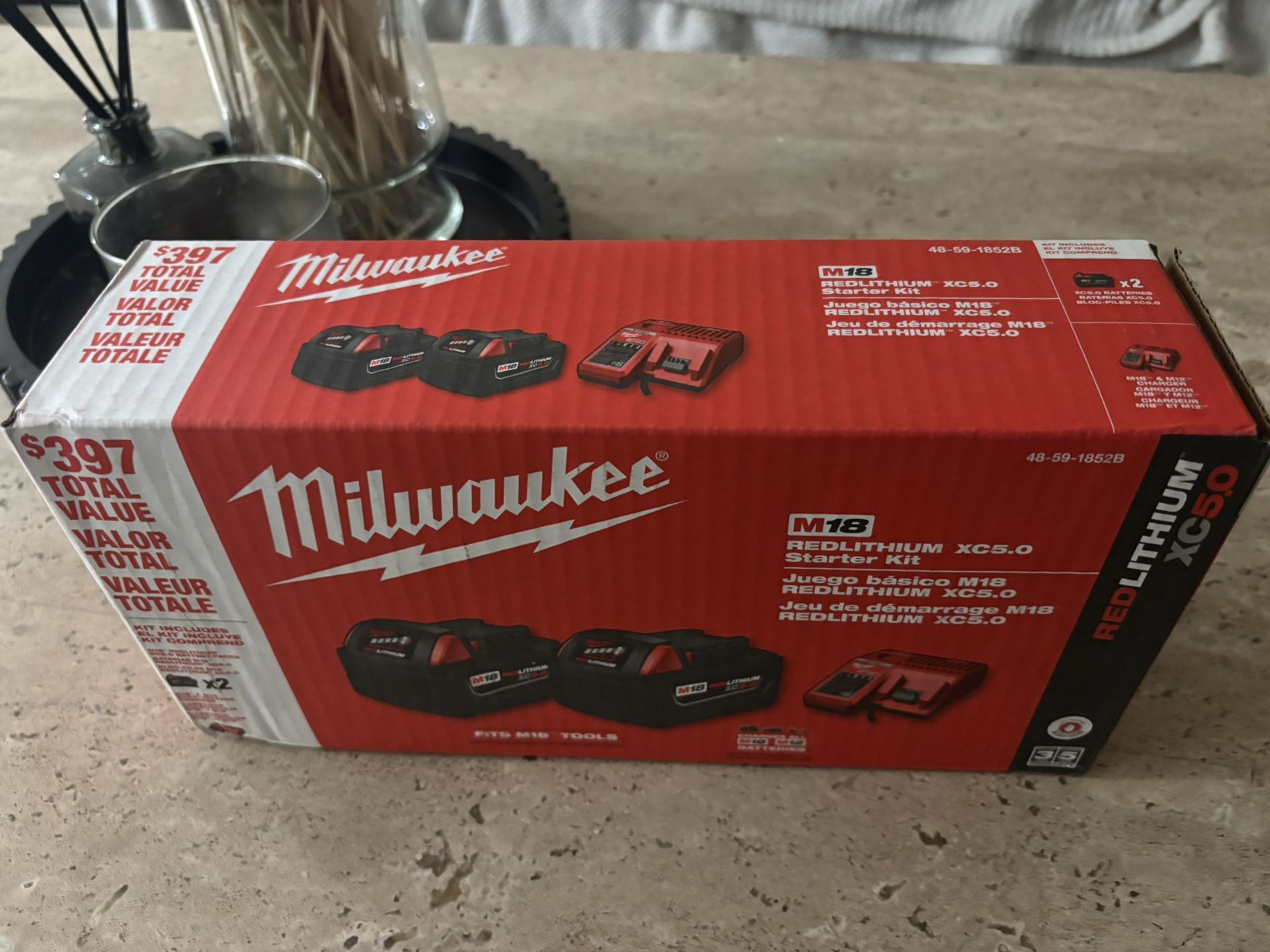 Milwaukee Combo 2 Batteries 5.0ah And Charger