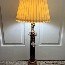 Vintage Antique Asian Long Neck Buffet Table Lamp