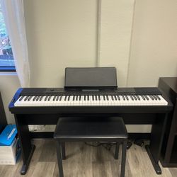 Casio Keyboard + Stand + Bench