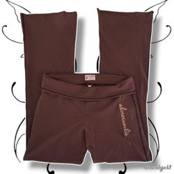 Vintage Y2K Brown Abercrombie Fold Over Flare Yoga Pants/Leggings or Sweatpants 