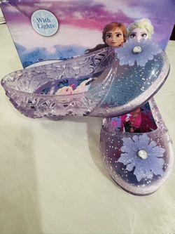 Toddler Girl Frozen Ballet Jelly Purple Lights Up Heels