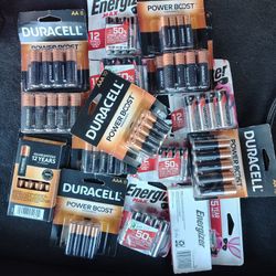 138 new batteries Duracell And Energizer......AA.....AAA