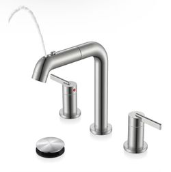 KENES Widespread Bathroom Faucet with Sprayer,