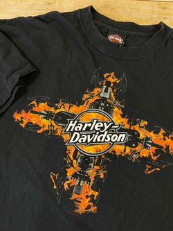 Vintage 2008 Harley Davidson Mens XL Black Shirt Aspen Valley Colorado USA Made