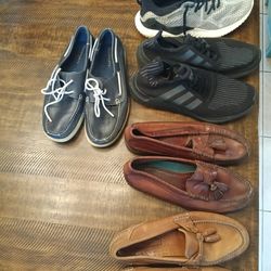 Like New Men's Shoes leather slip ones and mesh tennis shoes --11 ...$25 Each