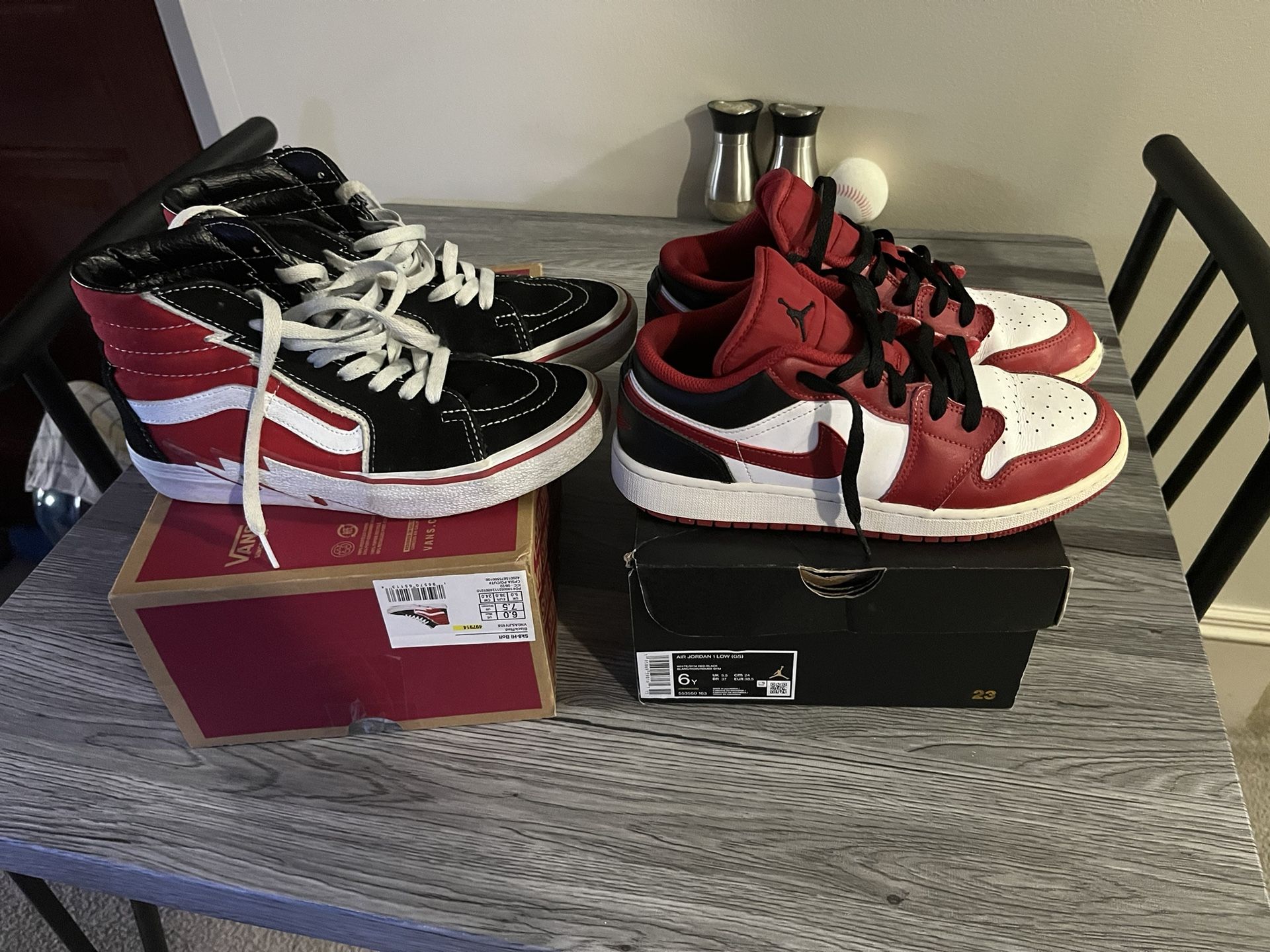 Nike Low Dunks & Vans Sk8-Hi Skate Sneakers Both Size 6