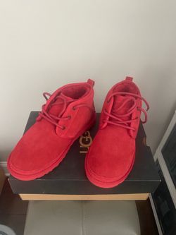 New red UGG boots