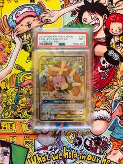 2019 Pokemon Sun & Moon Mega Lopunny & Jigglypuff GX #226 Cosmic Eclipse PSA 9
