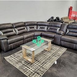 Modern Power Reclining Sectional Couch 💧$52 Pay Easily 