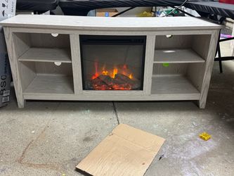 TV stand with electric fire place