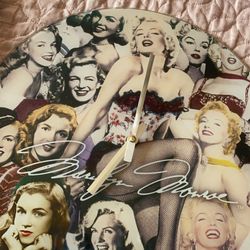Marlyn Monroe Clock Glass