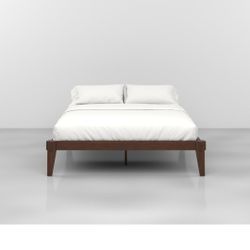 Bme Chalipa 14” Queen Bed Frame - Solid Wood Platform Bed - Japanese Joinery Bed Frame - Wood Slat Support - No Box Spring Needed - Minimalist & Moder