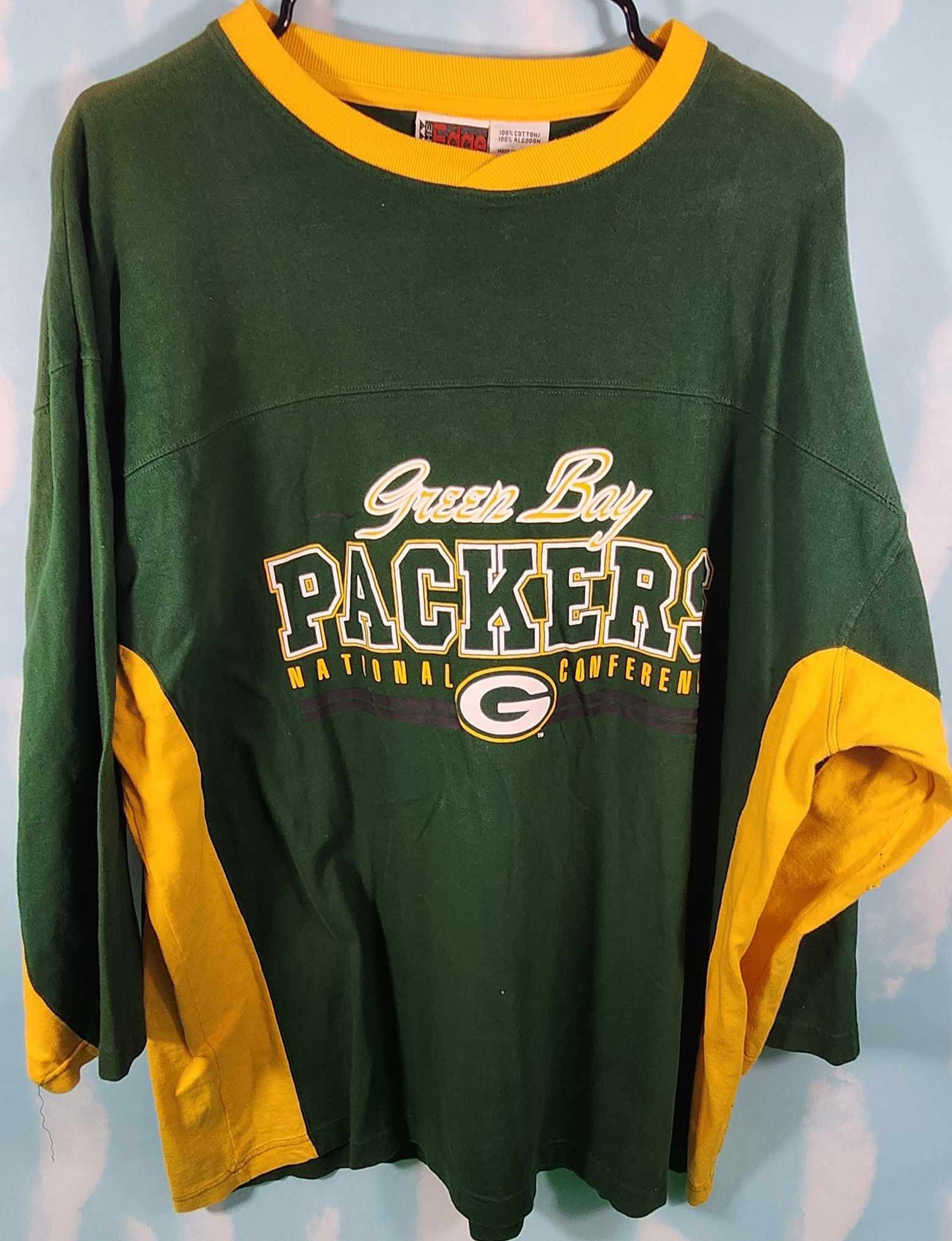 Vintage 1998 NFL Green Bay Packers Long Sleeve Football Graphic Shirt Men:  XL