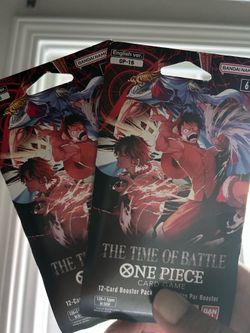 One piece the time of battle. $12 each or $22 for both.