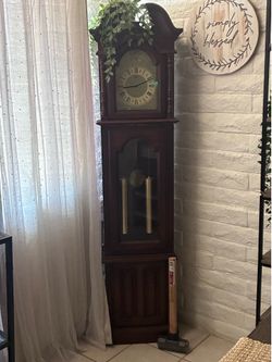 vintage Piper "Tempus Fugit" grandfather clock