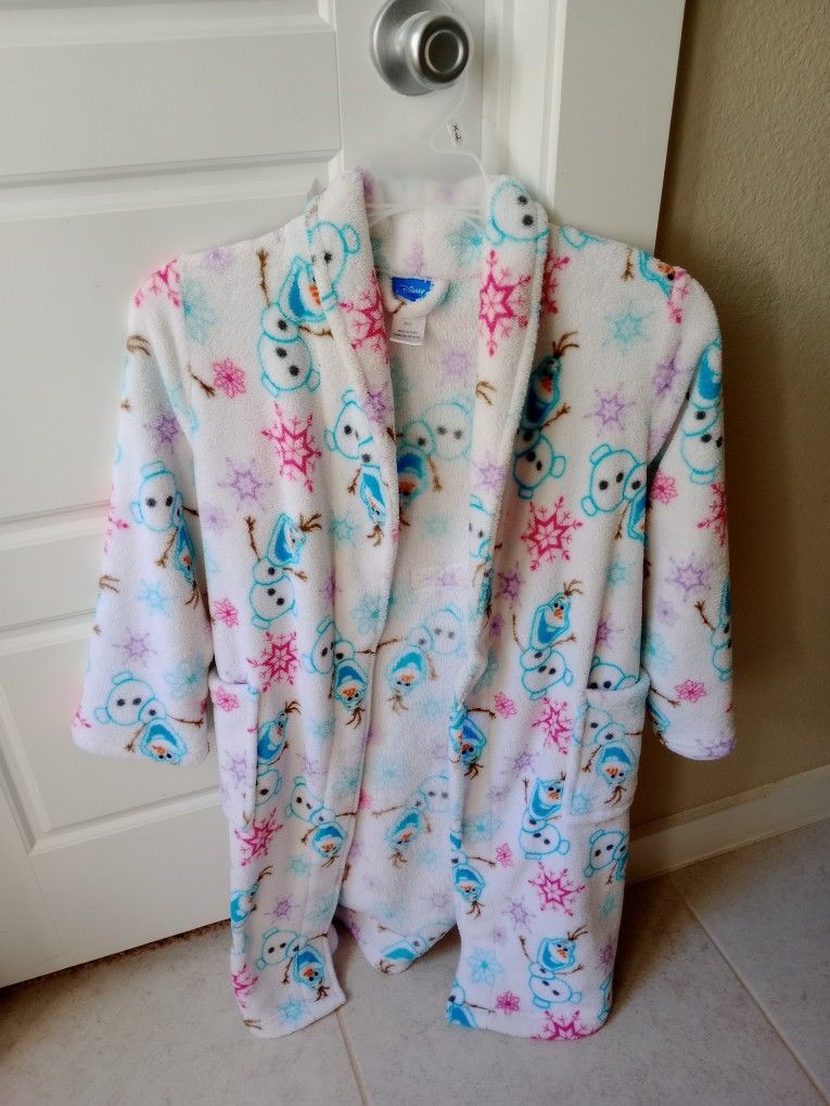 Disney Girl's Frozen Olaf Bath Robe Size 8