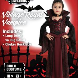 Goth Royal Princess Vampire Witch Costume Size Youth Xl